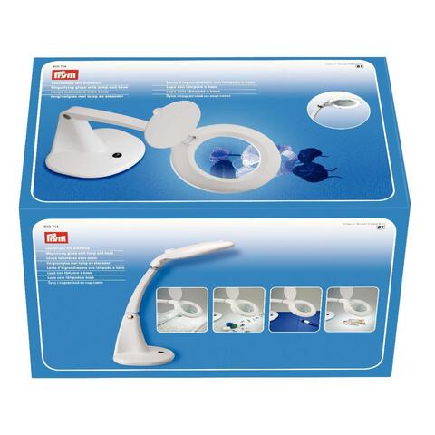 LED-Lampe med forstørrelsesglass