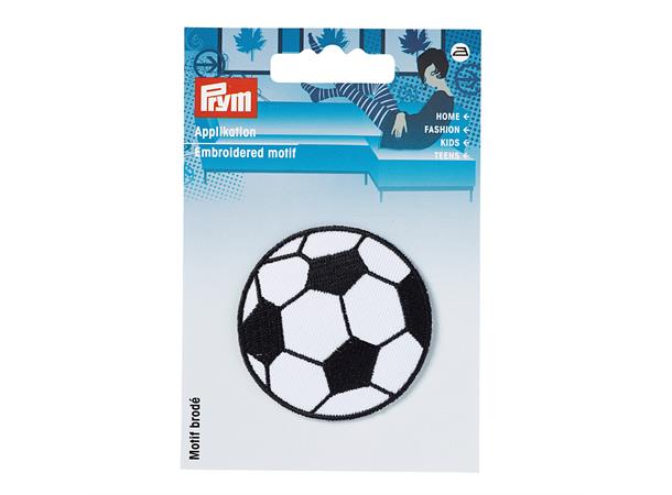Applikasjon, stor fotball Svart og hvit fotball kan strykes på