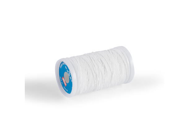 Elastisk sytråd, hvit