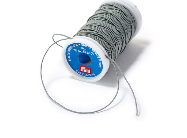 Elastisk sytråd, grå