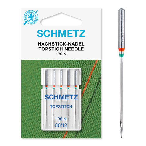 Schmetz Topstitchnål 80/12 130 N, 80/12, 5-pack
