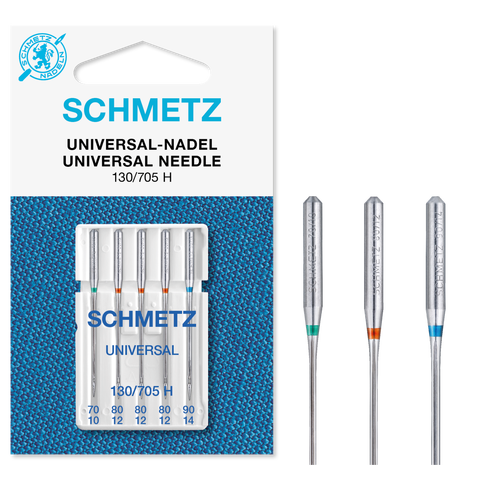 Schmetz Universalnål ass. 70/10-90/14 130/705 H, 70/10-90/14 assortert i 5.pk.