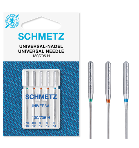 Schmetz Universalnål ass. 70/10-90/14 130/705 H, 70/10-90/14 assortert i 5.pk.