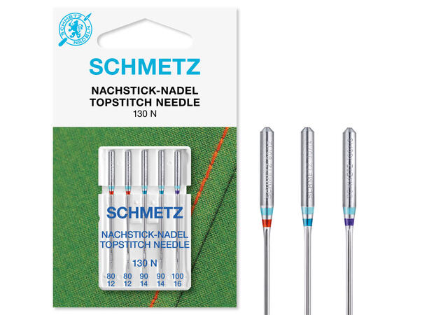 Schmetz topstitchnåler assortert 80/12-90/14