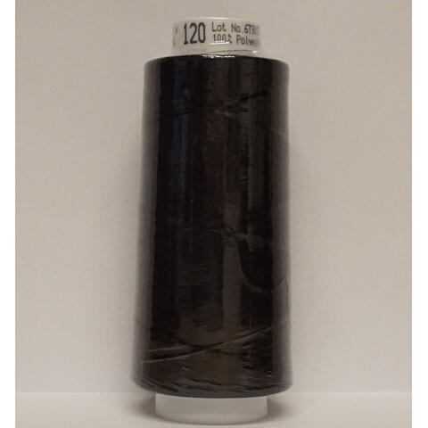 Mettler, Trojalock 2500m, Overlock Tråd Farge nr 4000 Black