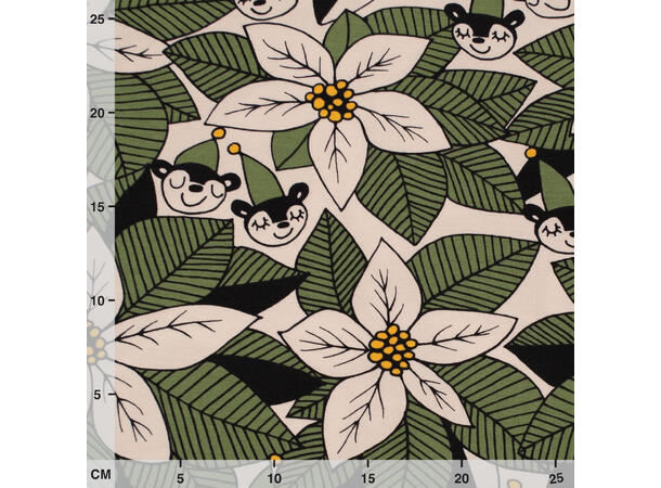 Paapii Organic Jersey - UTGÅENDE VARE Poinsettia, Grønn