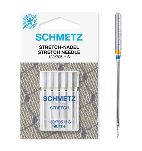 Schmetz Stretchnål 90/14 130/705 H-S, 90/14, 5-pack