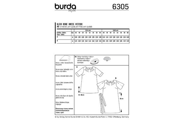 Burda 6305 - Bluse og kjole