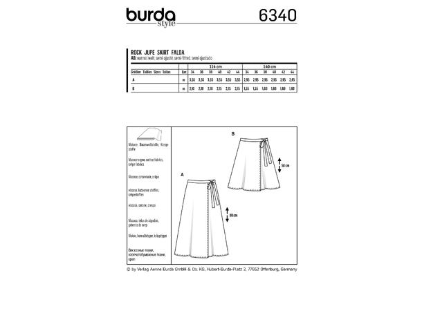 Burda 6340, skjørt