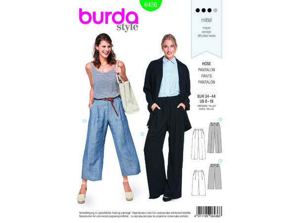 Burda 6436 - Bukse