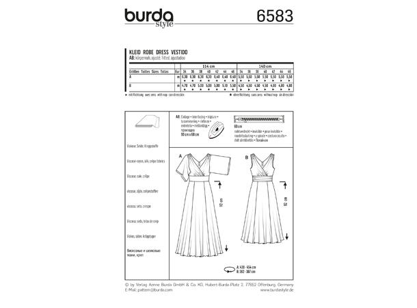 Burda 6583 - Kjole