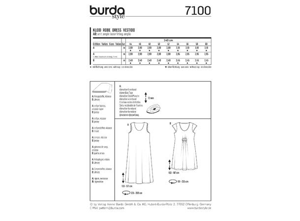 Burda 7100 – Kjole