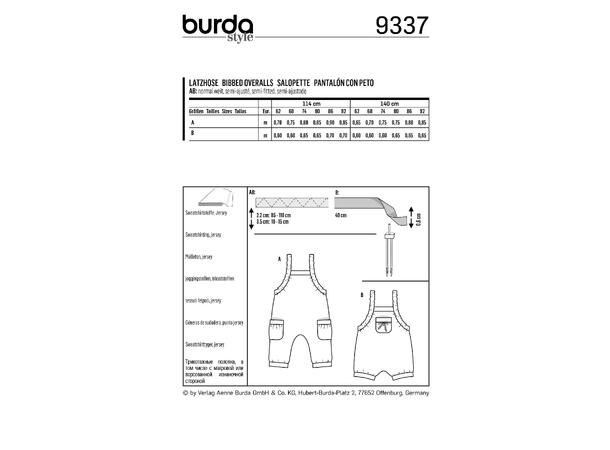 Burda 9337 - selebukse