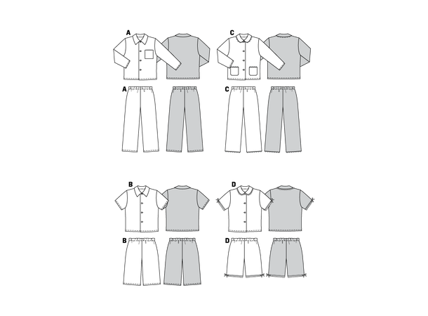 Burda 9747 - Pysjamas