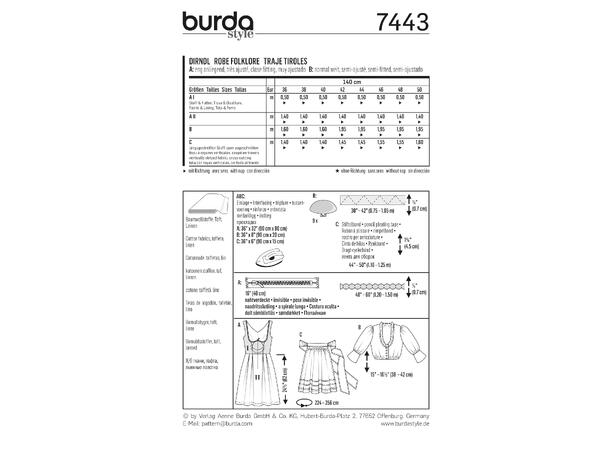 Burda  7443 - Folkedrakt
