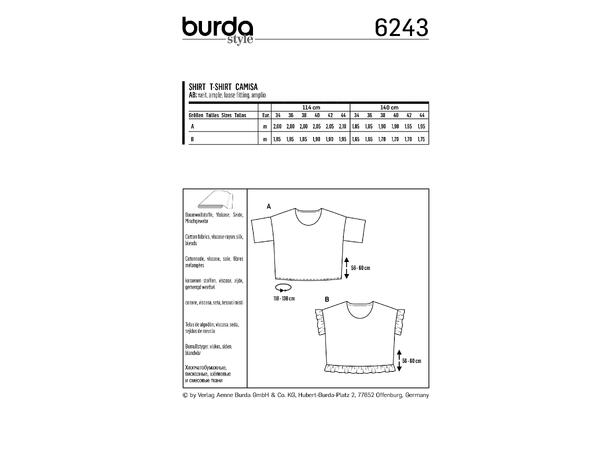Burda 6243, T-skjorte