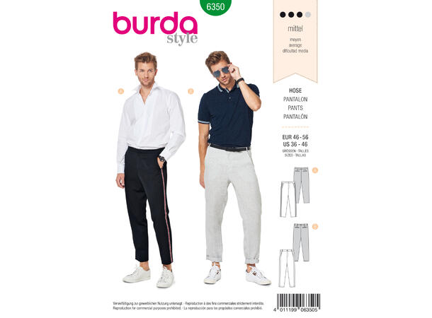 Burda 6350 - Bukser