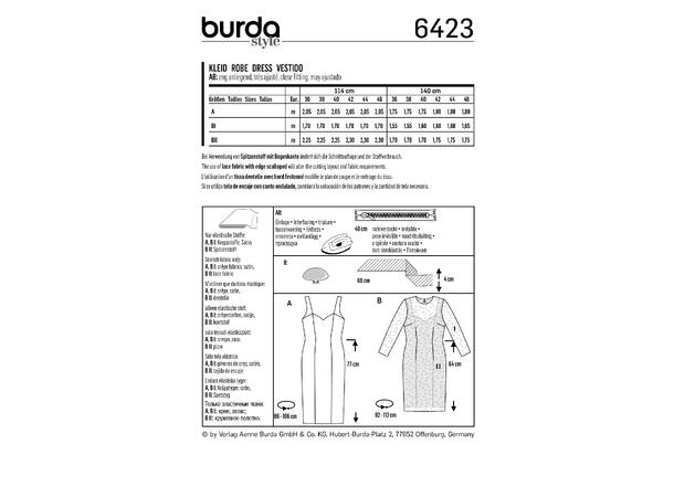 Burda 6423 - Kjole