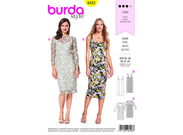 Burda 6423 - Kjole