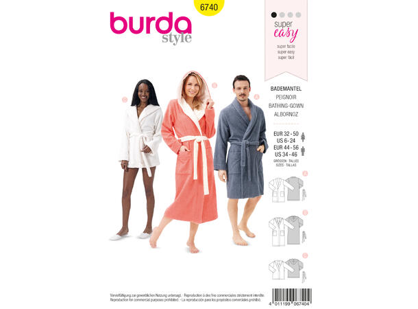 Burda 6740 - Morgenkåpe