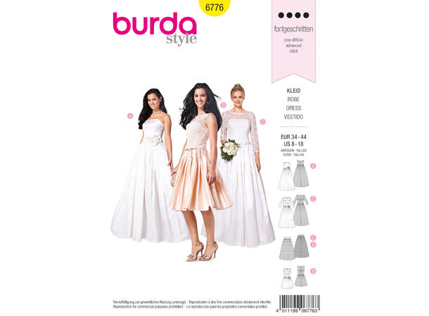 Burda 6776 - Brudekjole
