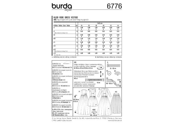 Burda 6776 - Brudekjole