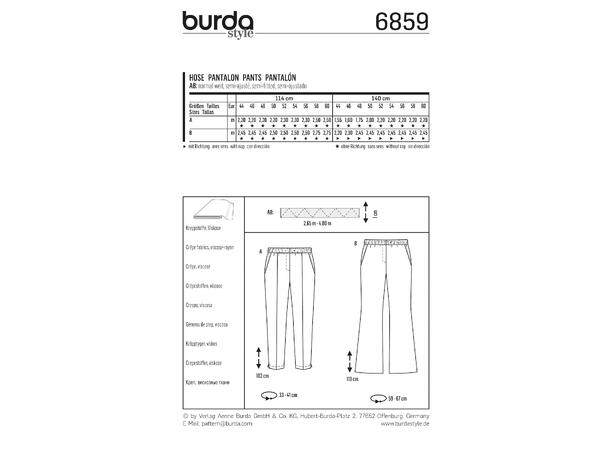 Burda 6859 - Bukse