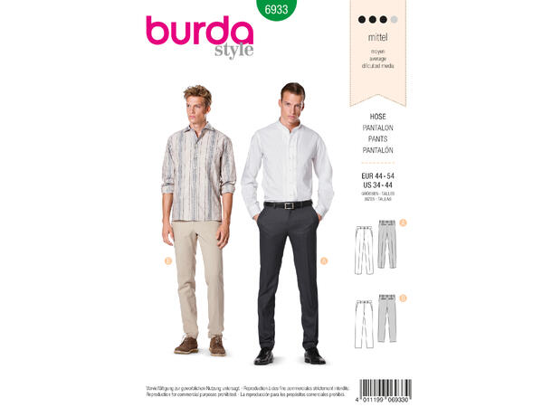 Burda 6933 - Herrebukse
