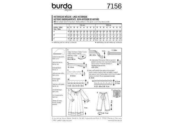 Burda 7156 - Historisk undertøy
