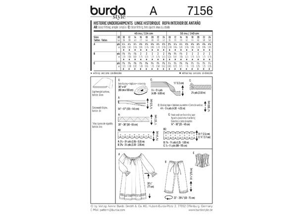 Burda 7156 - Historisk undertøy