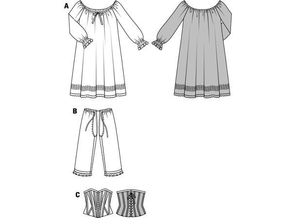 Burda 7156 - Historisk undertøy