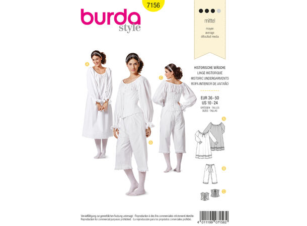 Burda 7156 - Historisk undertøy
