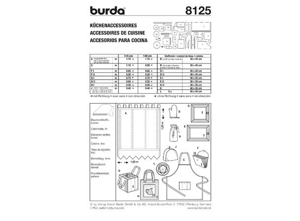 Burda 8125 - Kjøkkentilbehør