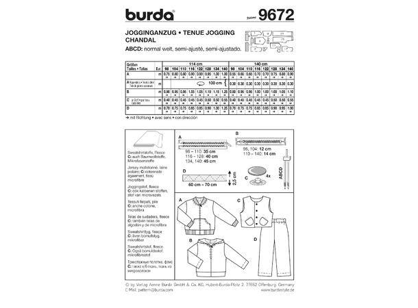 Burda 9672 - Joggedress
