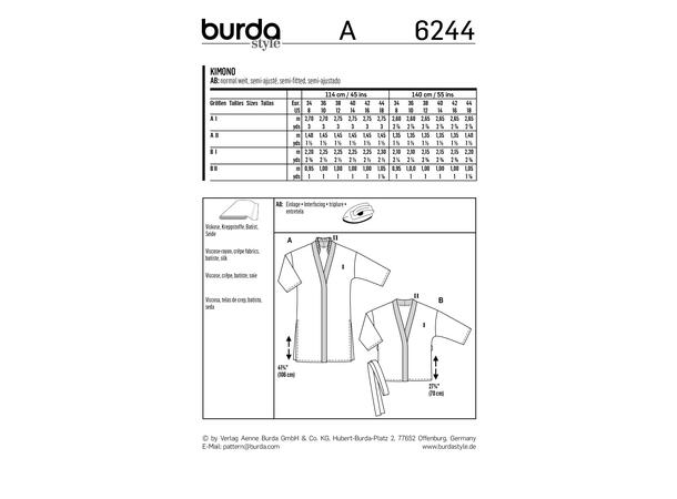 Burda 6244 - Kimono
