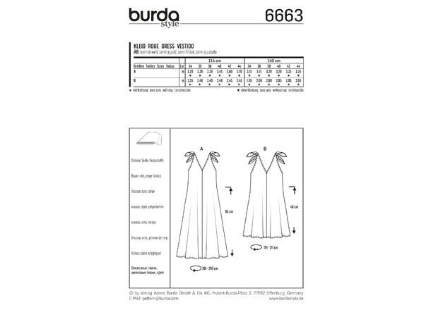 Burda 6663 - Kjole