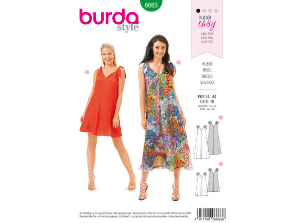 Burda 6663 - Kjole