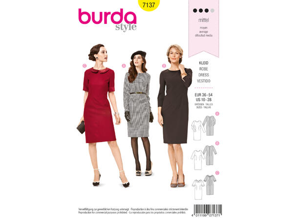 Burda 7136 - Kjole