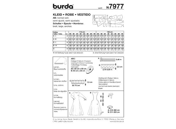Burda 7977 - Historisk drakt