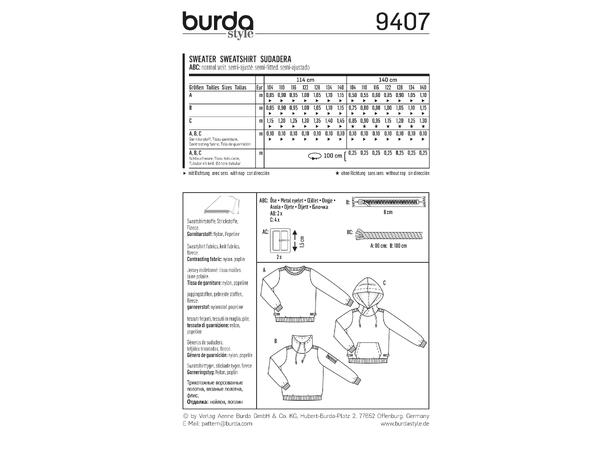Burda 9407 - Genser