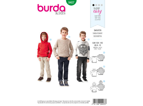 Burda 9407 - Genser