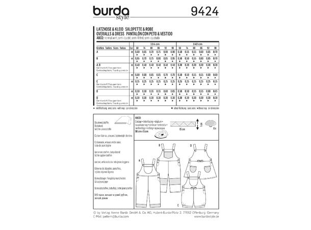 Burda 9424 - Selebukse- og kjole