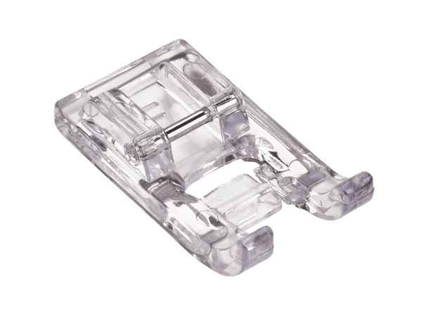 Broderifot med gjennomsiktig såle