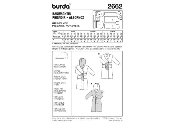 Burda 2662 - Badekåpe