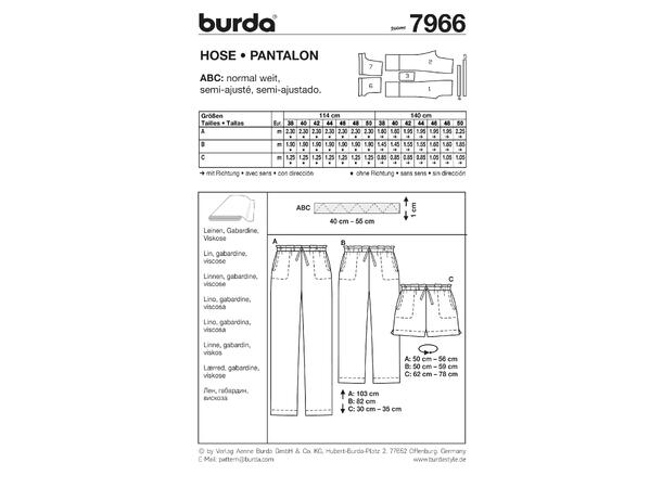 Burda 7966 - Pysjbukse