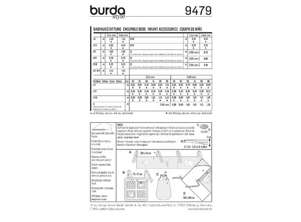 Burda 9479 - Babytilbehør