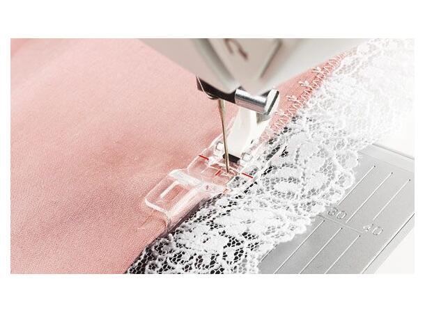 Trykkfot med sømfolder og guide