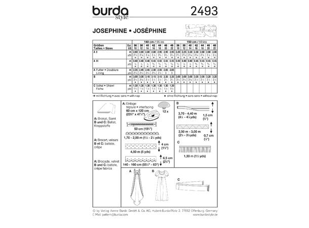 Burda 2493 - Kostyme dame