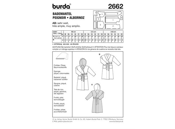 Burda 2662 - Badekåpe