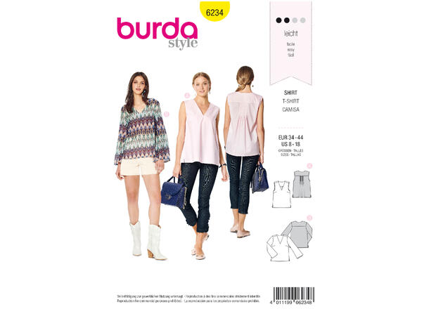 Burda 6234, Topp og genser